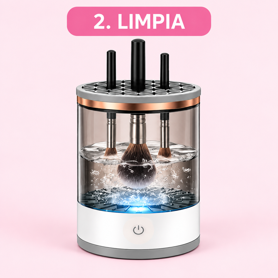 Limpia los restos de maquillaje.